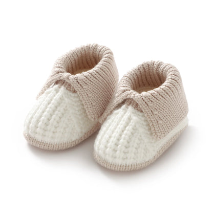 Chaussons Bébé Tricotés Chauds – Patchwork Mode & Faciles à Enfiler™