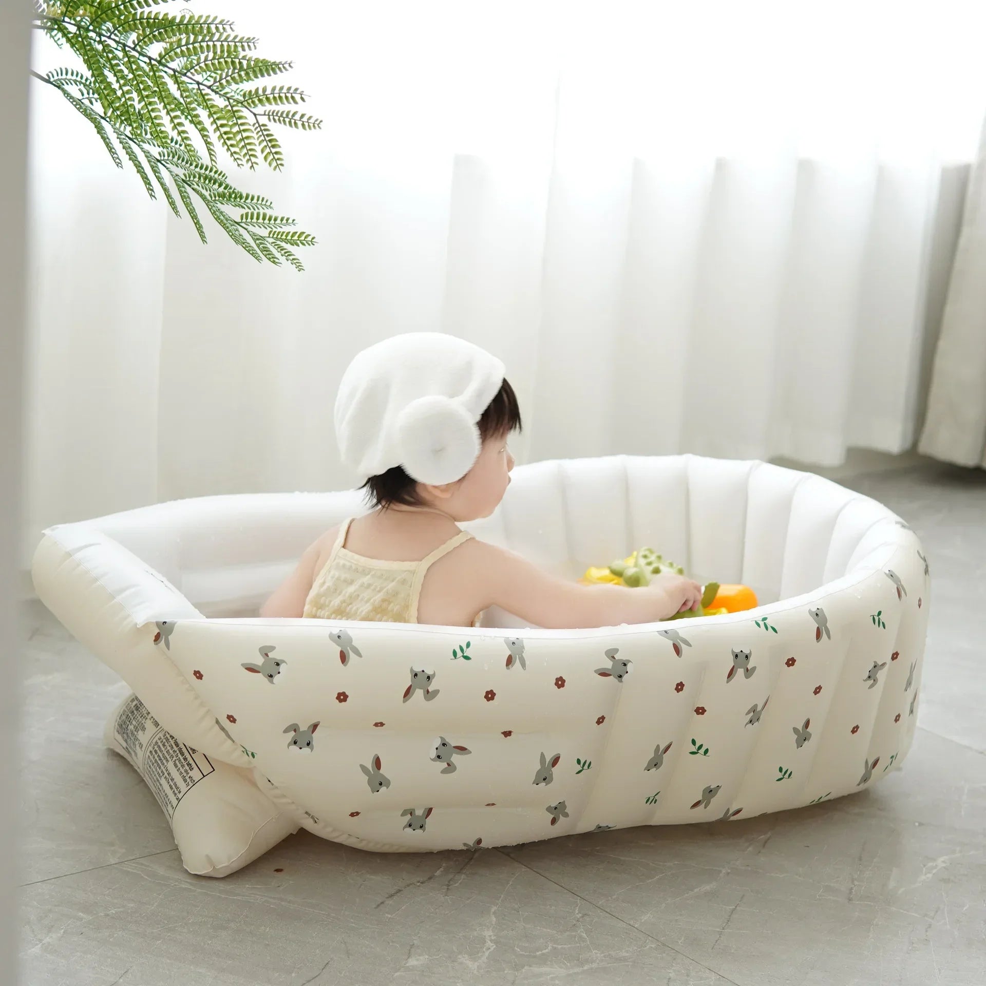 🛁💖 Baignoire Gonflable Bébé – Design "Ins Style" – Matériau Écologique &amp; Inodore – Sécurité &amp; Confort Ultimes™ - Planète bébé