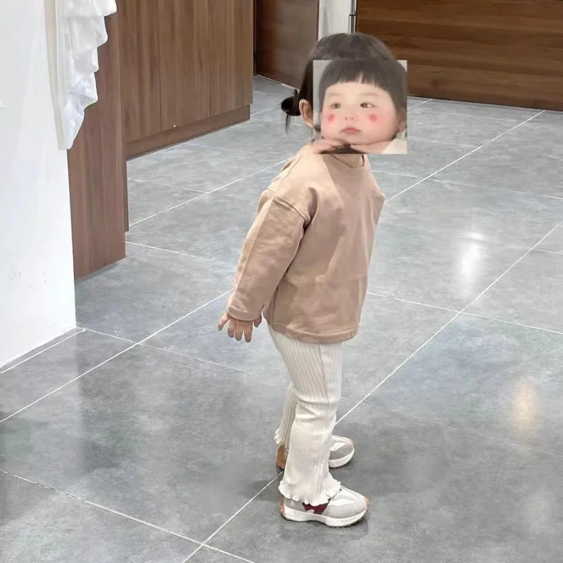 Pantalon Bébé Slim en Coton – Taille Élastique Confortable – Coupe Bootcut Unisexe 1-3 Ans™