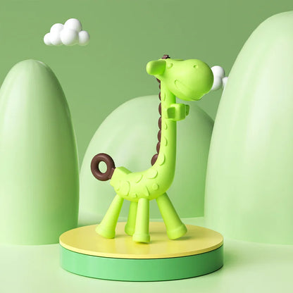 🦒💛 Anneau de Dentition Girafe – Silicone Alimentaire – Jouet de Dentition Mignon pour Bébé™