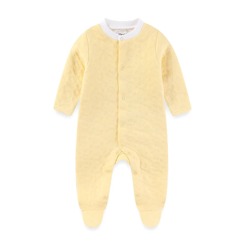 🧸❄️ Combinaison Bébé Chaude à Manches Longues – Automne &amp; Hiver – 100% Coton Uni™ - Planète bébé