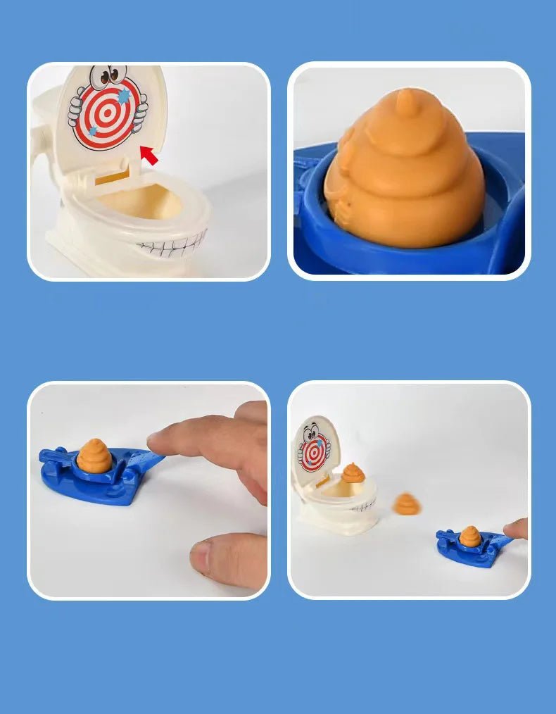 Mini Jeu de Toilette Catapulte – Jouet Anti - Stress Amusant à Deux – Jeu de Lancer de Caca – Tabletop Battle pour Enfants et Adultes® - Planète bébé
