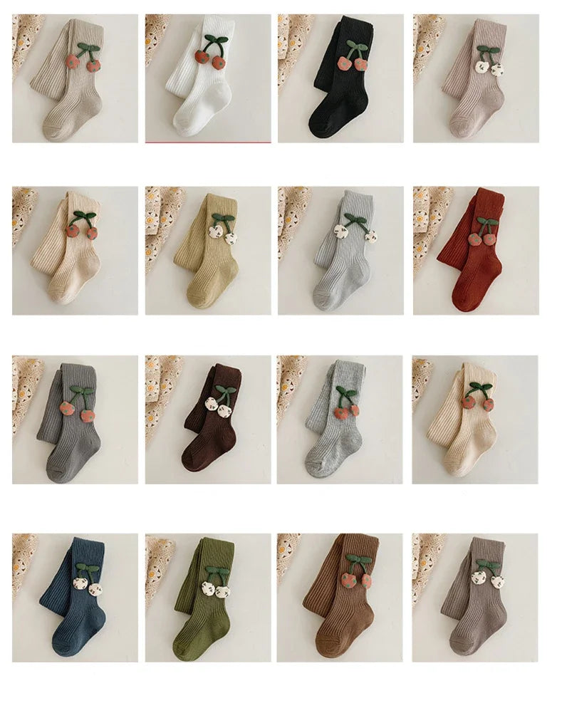 Collants Fille XUNYI – Coton Doux avec Accessoires Cerise