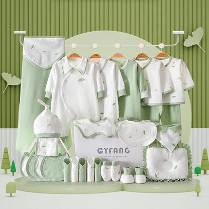 Set Naissance 28 Pièces Bébé 100% Coton – Ensemble Complé Neutre Garçon Fille Toutes Saisons™