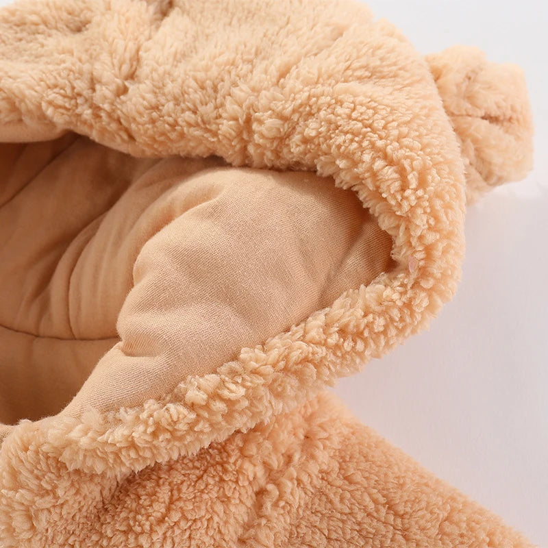 🧸 Combinaison d’Hiver Bébé avec Capuche – Épaisse, Chaude &amp; Mignonne – 0 à 12 Mois™ - Planète bébé