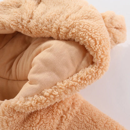 🧸 Combinaison d’Hiver Bébé avec Capuche – Épaisse, Chaude &amp; Mignonne – 0 à 12 Mois™ - Planète bébé