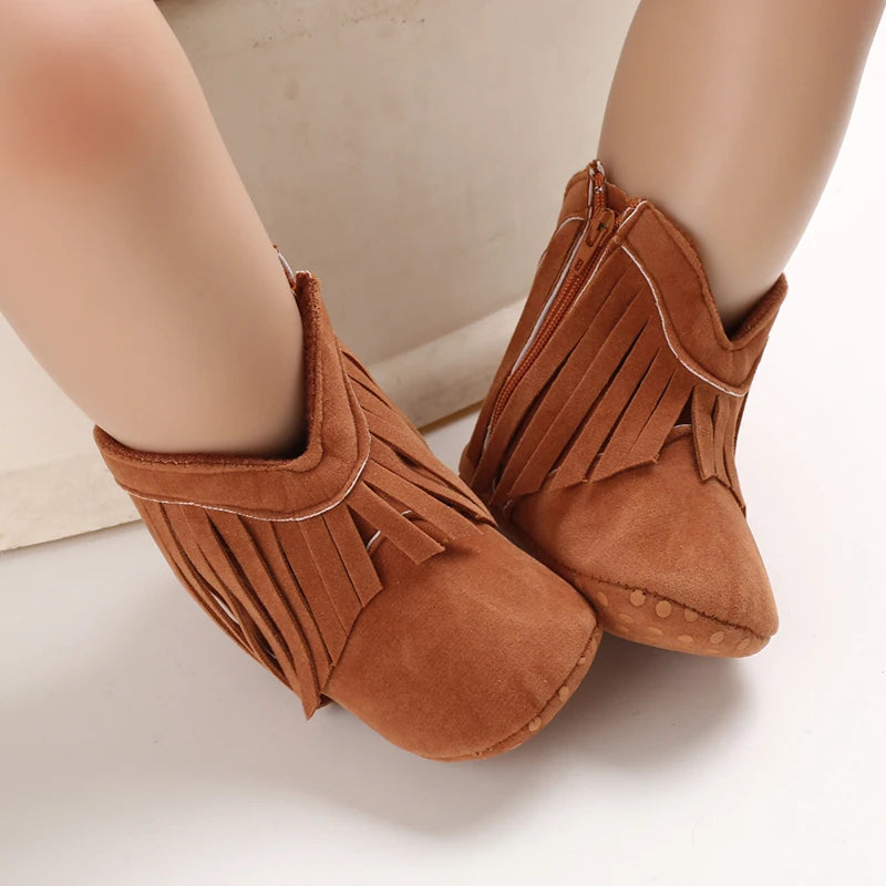 👢❄️ Bottes Bébé Mode à Franges – Chaudes &amp; Antidérapantes – 0 à 18 Mois – Fille &amp; Garçon™
