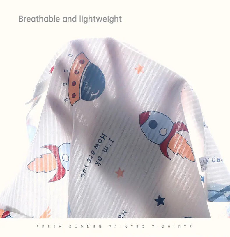 Ensemble Pyjama Été Bébé et Enfant – Coton Doux Cartoon 2 Pièces™