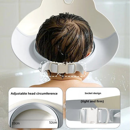 Casquette de Bain Anti-Éclaboussures pour Bébé™ – Visière de Douche Ajustable, Protection des Oreilles et du Visage