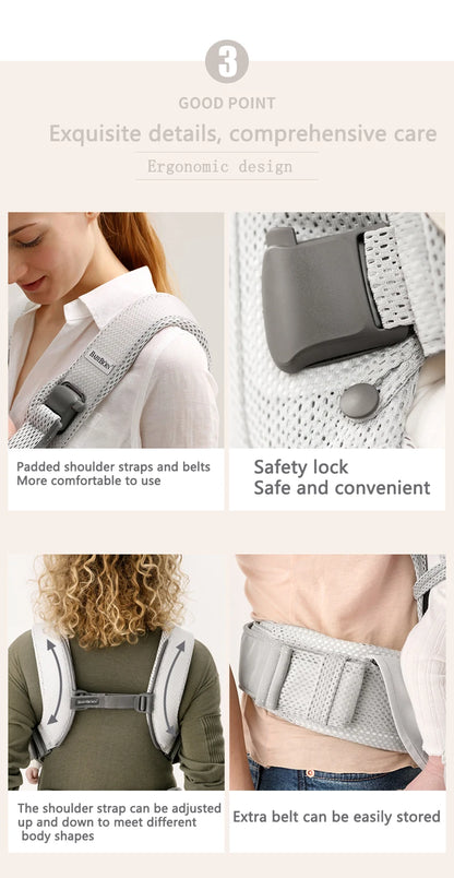 🧸 Porte-Bébé Ergonomique Kangourou – Portage Avant et Dorsal pour Nouveau-né et Bébé™ - Planète bébé