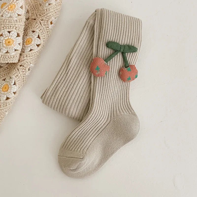 Collants Fille XUNYI – Coton Doux avec Accessoires Cerise - Planète bébé