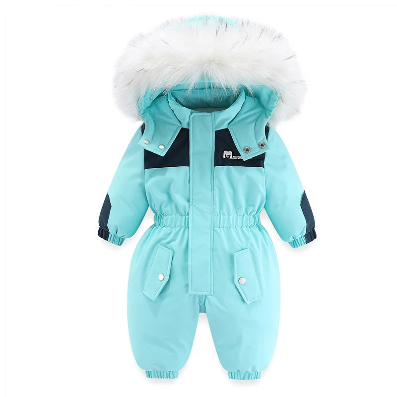Combinaison Hiver Bébé -30° C™ – Salopette Épaisse Imperméable avec Capuche pour Garçons et Filles