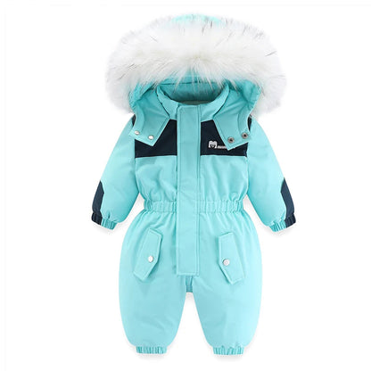 Combinaison Hiver Bébé -30° C™ – Salopette Épaisse Imperméable avec Capuche pour Garçons et Filles
