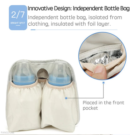 🎒 Sac à Langer PANGDUBE – Sac à Dos Maternité Étanche avec Crochets Poussette™