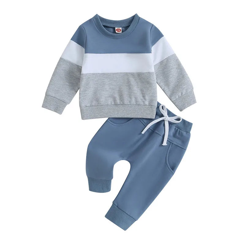 🧸🧥 Ensemble Bébé Garçon 2 Pièces – Sweat à Manches Longues &amp; Pantalon Élastique – Automne – RUEWEY™ - Planète bébé