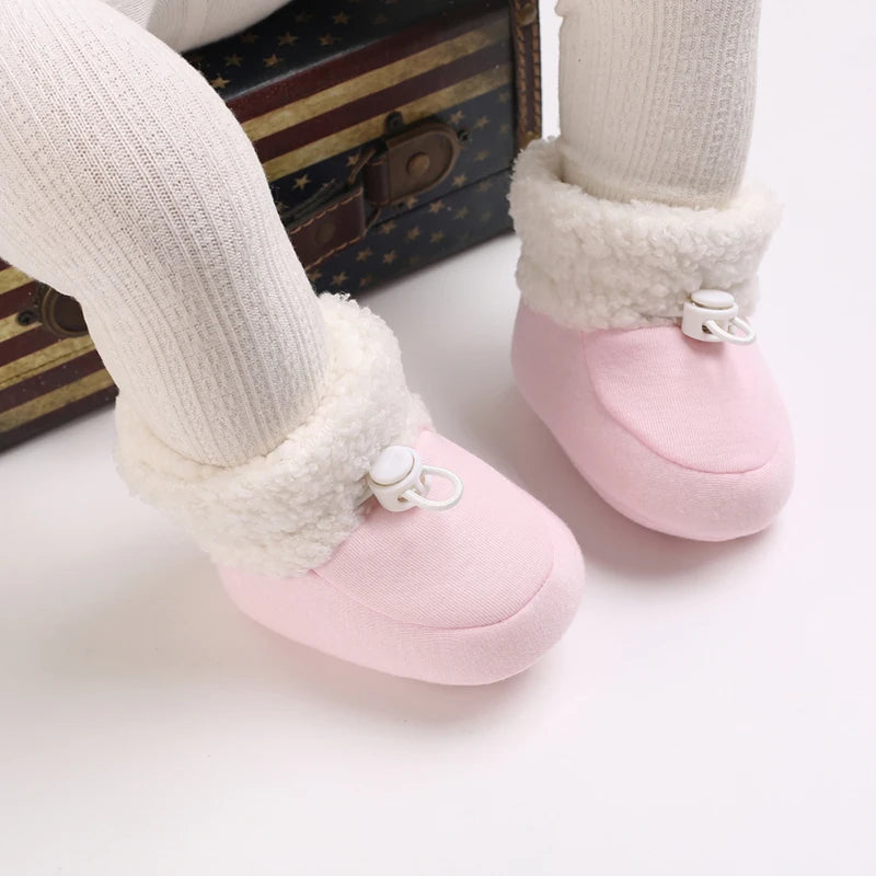 🧣❄️ Bottillons d’Hiver Bébé – Coton Chaud &amp; Semelle Antidérapante – Premiers Pas – 0 à 18 Mois™