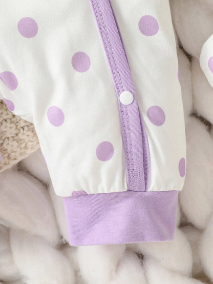Ensemble Bébé Fille™ – 4 Pièces Polka Dot avec Patch Ours - Planète bébé