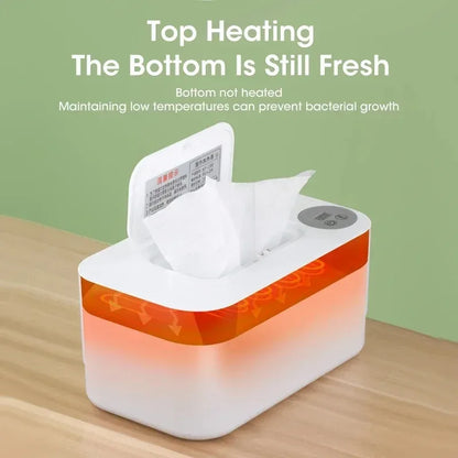 Chauffe-Serviettes Humides Bébé Portable avec Affichage LED – Boîte Chauffante USB à Température Régulée™