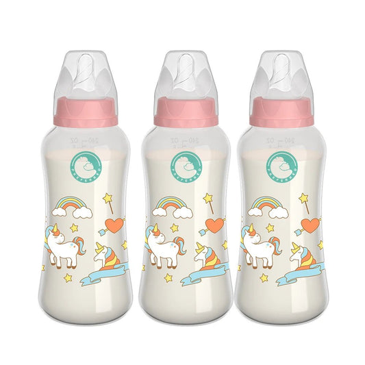 🍼 Lot de 3 Biberons Dr.Isla – 150/240ml – Large Goulot – Sans BPA – Tétine Débit Moyen – Motifs Bébé™ - Planète bébé
