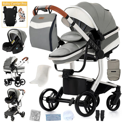 Poussette Bébé 3 en 1 avec Siège Auto