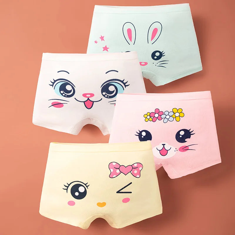 Lot de 4 Culottes Fille en Coton Ultra Doux ™