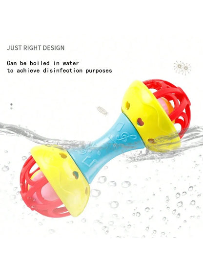 🍼 Hochet Bébé Double - Tête – Jouet Éveil &amp; Apaisement – Coloris Aléatoire™ - Planète bébé