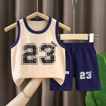 👕🌞 Ensemble Été Débardeur + Short pour Enfant – Coton Léger &amp; Motif Cartoon – Garçon &amp; Fille™
