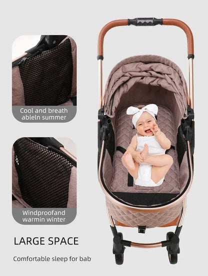 Poussette Bébé 3 en 1 Multifonction – Pliable - Planète bébé