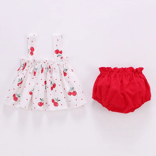 👗☀️ Ensemble Été Bébé Fille – Robe Imprimée + Culotte PP – 2 Pièces – Ultra Léger &amp; Confortable – Lawadka™ - Planète bébé