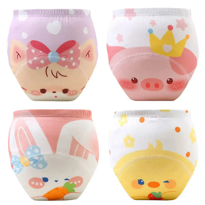 🩲🌿 Lot de 4 Culottes d’Apprentissage Imperméables Bébé – Coton Écologique – Réutilisables &amp; Ultra Douces – 12 à 20 kg – Mixte™ - Planète bébé
