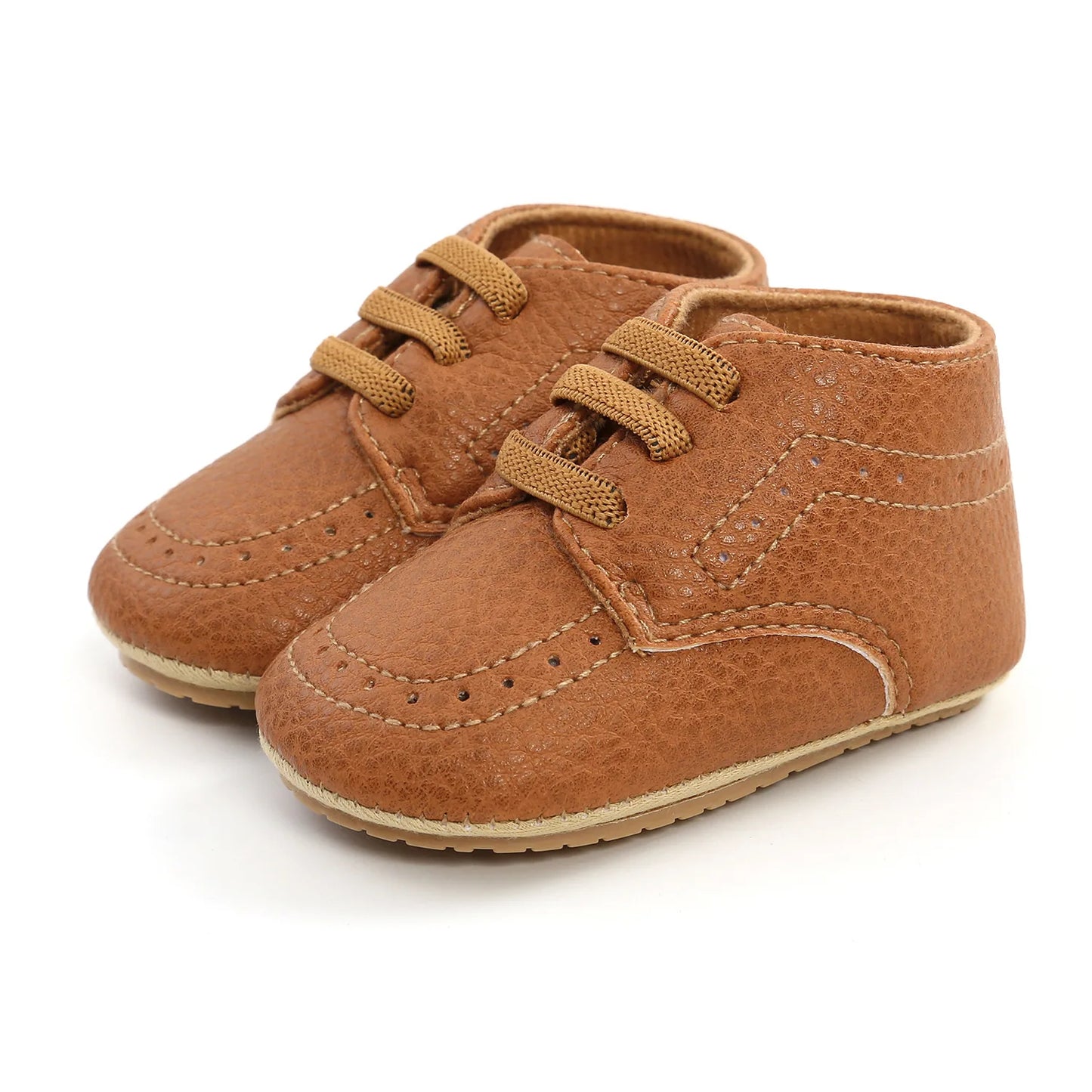 🍼 Chaussures Bébé en Cuir Rétro – Semelle Antidérapante – Meckior™