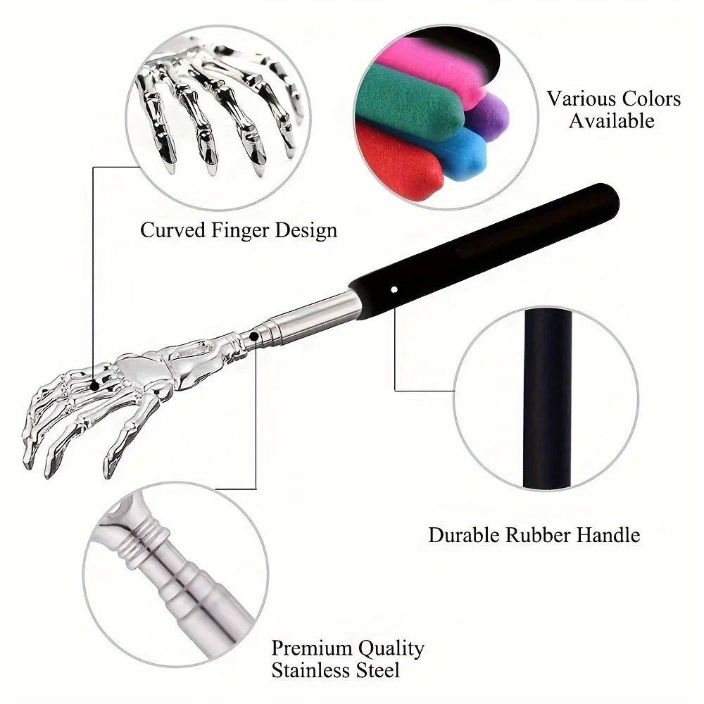 🖐️ Grattoir de Dos Télescopique – Portable &amp; Extensible – Acier Inoxydable™ - Planète bébé