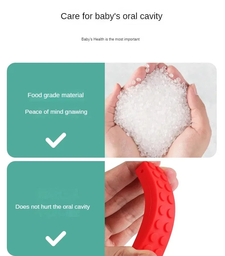 🦷🌈 Collier de Dentition Bébé en Silicone – Pendentif Sensoriel à Mâcher – Thérapie Sensorielle pour Bébé &amp; Enfant™