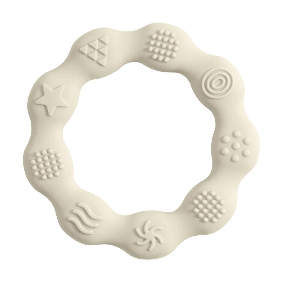 🌸🦷 Anneau de Dentition Fleur – Silicone Alimentaire – Jouet de Molarité &amp; Cognition Tactile pour Bébé™