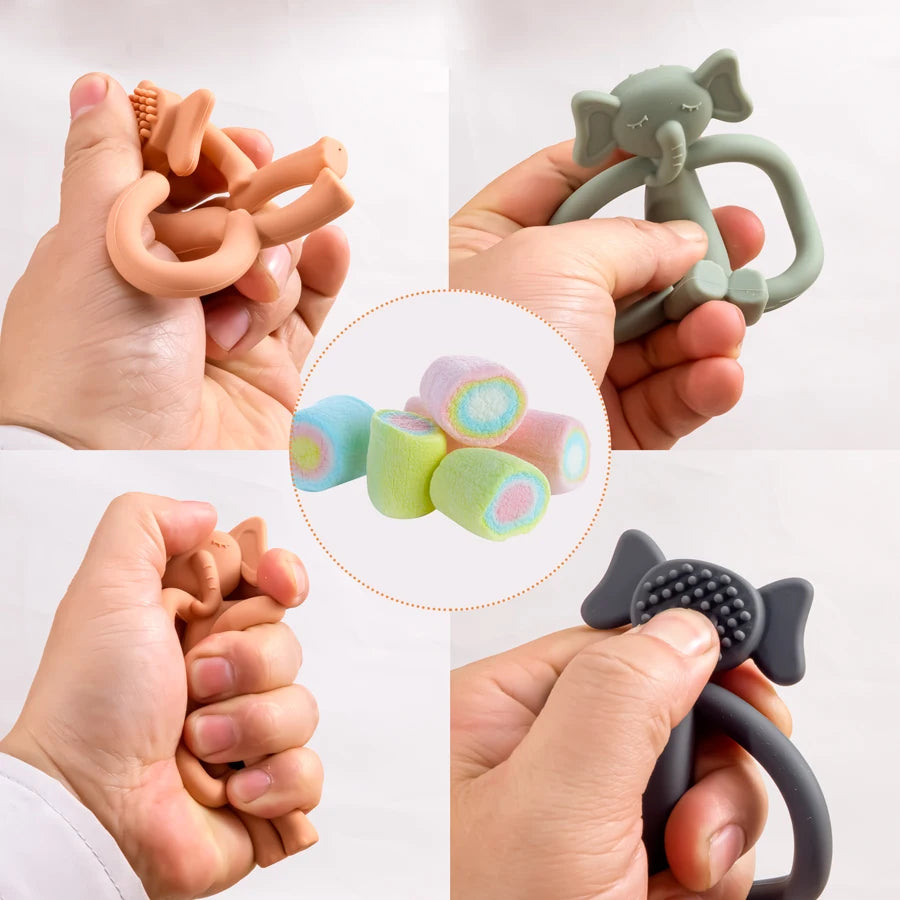 🦷🎁 Anneau de Dentition en Silicone – Cadeau Bébé – Jouet à Mâcher Durable et Sûr pour Nouveau-né™ - Planète bébé