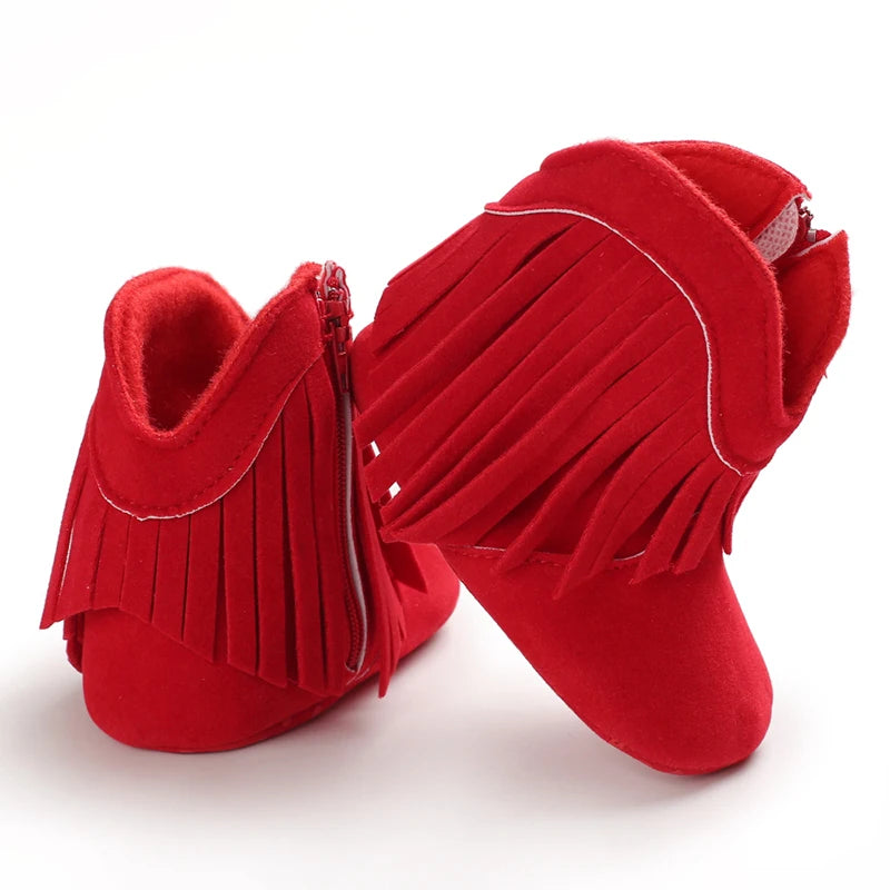 👢❄️ Bottes Bébé Mode à Franges – Chaudes &amp; Antidérapantes – 0 à 18 Mois – Fille &amp; Garçon™