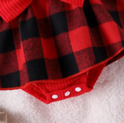 Combinaison Bébé Fille Noël – Barboteuse à Volants avec Jupe et Bandeau™
