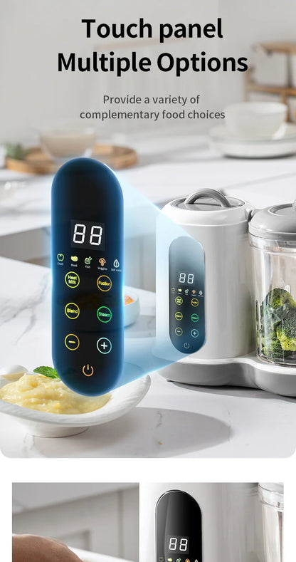 🥣👶 Robot Multifonction pour Alimentation Bébé – Cuiseur Vapeur, Mixeur, Chauffe-Lait &amp; Afficheur de Température™ - Planète bébé
