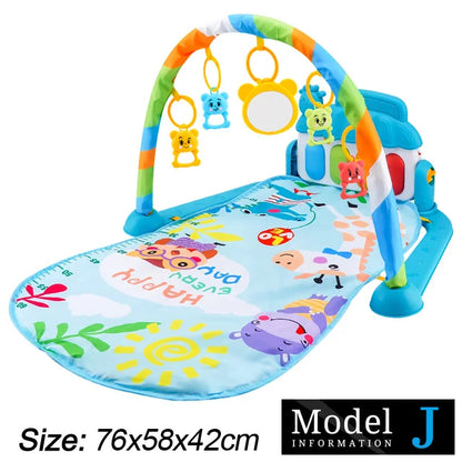 Tapis d’Éveil Musical Bébé – Gym d’Activité avec Piano