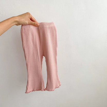 Pantalon Bébé Slim en Coton – Taille Élastique Confortable – Coupe Bootcut Unisexe 1-3 Ans™