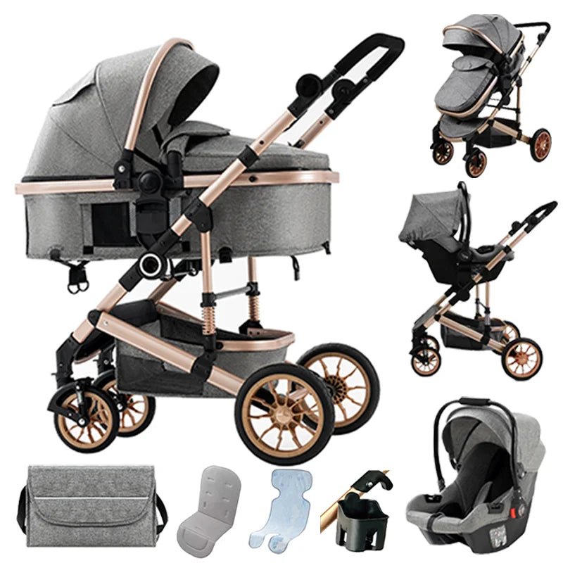 Poussette Bébé 3 en 1 Multifonction – Pliable - Planète bébé