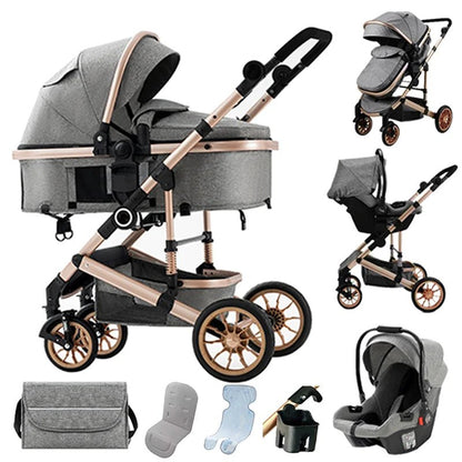Poussette Bébé 3 en 1 Multifonction – Pliable - Planète bébé