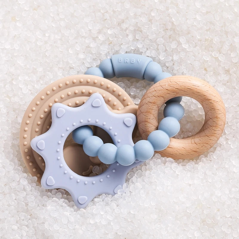 🪐👶 Anneau de Dentition Bébé – Silicone Alimentaire – Bracelet Sensoriel Planète – Dès 0 Mois™ - Planète bébé