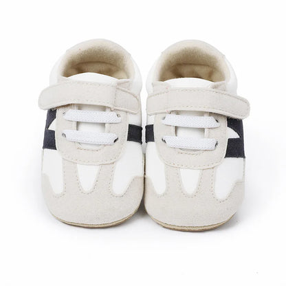 New 0-1Y Newborn Baby Fashion Versatile Sports Style Patchwork Colour Soft Bottom Anti-slip Suede Infant Toddler Shoes™