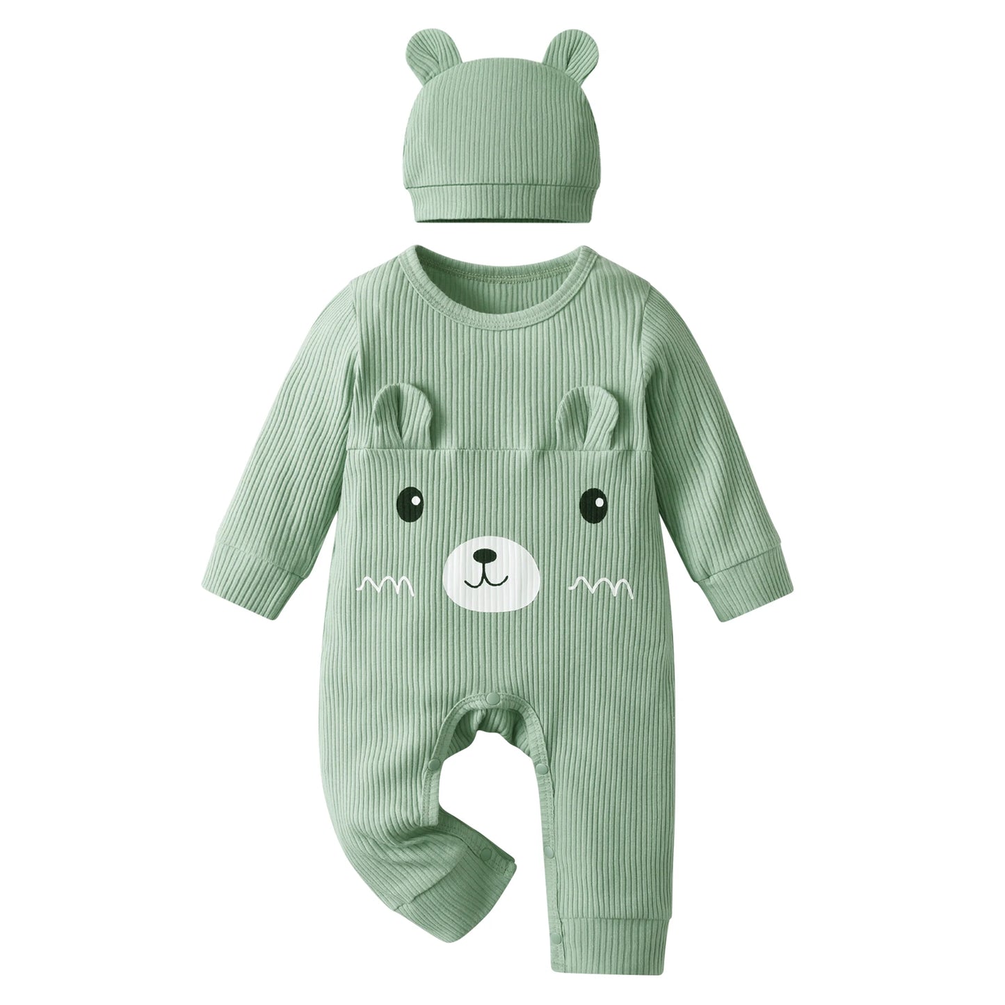 Combinaison Bébé Garçon KuKitty – Manches Longues avec Chapeau™