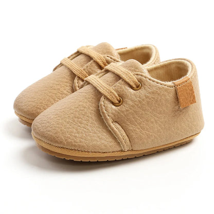 🍼 Chaussures Bébé en Cuir Rétro – Semelle Antidérapante – Meckior™