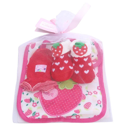 Set Cadeau Bébé – Bavoir, Serviette, Chaussettes et Gants Anti-Griffures™