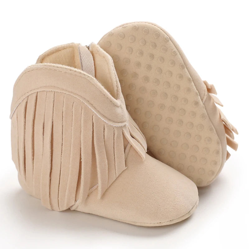 👢❄️ Bottes Bébé Mode à Franges – Chaudes &amp; Antidérapantes – 0 à 18 Mois – Fille &amp; Garçon™