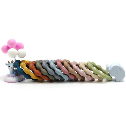🌸🦷 Anneau de Dentition Fleur – Silicone Alimentaire – Jouet de Molarité &amp; Cognition Tactile pour Bébé™ - Planète bébé