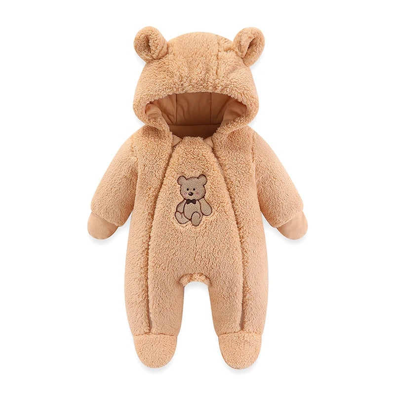🧸 Combinaison d’Hiver Bébé avec Capuche – Épaisse, Chaude &amp; Mignonne – 0 à 12 Mois™ - Planète bébé